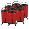 SOGA 8X 8L Stainless Steel Insulated Milk Tea Barrel Hot and Cold Beverage Dispenser Container with Faucet Red, Home & Living>Kitchen & Dining>Barware>Spirit Dispensers, , , , ,  - NZ DEPOT 1