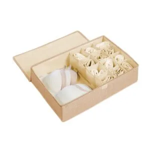 Buy SOGA Beige Flip Top Underwear Storage Box Foldable Wardrobe Partition Drawer Home Organiser Online - Furniture/Storage & Shelving/Home Storage - 1 - NZ Depot Free Shipping