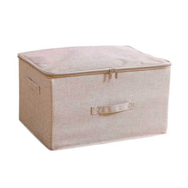 SOGA Beige Large Portable Double Zipper Storage Box Moisture Proof Clothes Basket Foldable Home Organiser, Furniture, Storage & Shelving, Home Storage, , ,  - NZ DEPOT 1