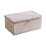 SOGA Beige Small Portable Double Zipper Storage Box Moisture Proof Clothes Basket Foldable Home Organiser, Furniture, Storage & Shelving, Home Storage, , ,  - NZ DEPOT 1