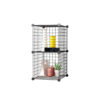 SOGA Black Portable 2 Tier Cube Storage Organiser Foldable DIY Modular Grid Space Saving Shelf, Furniture, Storage & Shelving, Home Storage, , ,  - NZ DEPOT 1