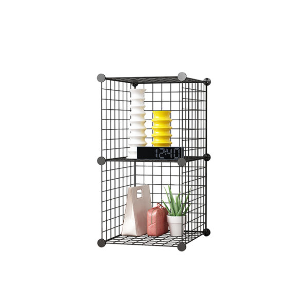 Soga Black Portable 2 Tier Cube Storage Organiser Foldable Diy Modular Grid Space Saving Shelf, Furniture, Storage &Amp; Shelving, Home Storage, , ,  - Nz Depot 1