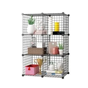 Buy SOGA Black Portable 6-Cube Storage Organiser Foldable DIY Modular Grid Space Saving Shelf Online - Furniture/Storage & Shelving/Home Storage - 1 - NZ Depot Free Shipping