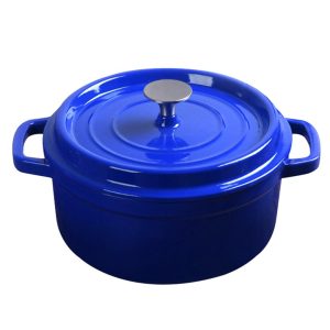 SOGA Cast Iron 24cm Enamel Porcelain Stewpot Casserole Stew Cooking Pot With Lid 3.6L Blue, Home & Living, Kitchen & Dining, Cookware, Casserole Dishes, ,  - NZ DEPOT 1