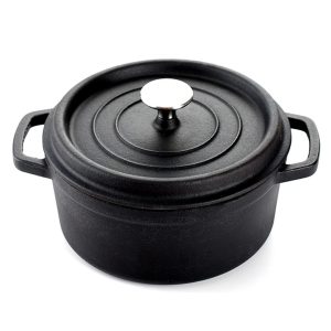 SOGA Cast Iron 24cm Stewpot Casserole Stew Cooking Pot With Lid 3.6L Black, Home & Living, Kitchen & Dining, Cookware, Casserole Dishes, ,  - NZ DEPOT 1