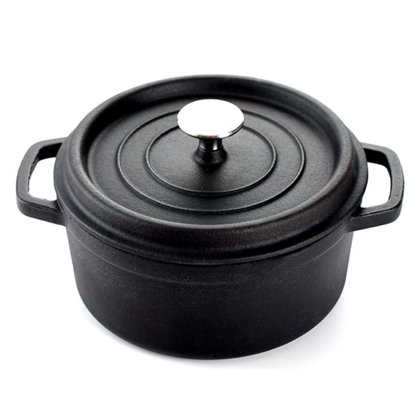 Soga Cast Iron 24Cm Stewpot Casserole Stew Cooking Pot With Lid 3.6L Black, Home &Amp; Living, Kitchen &Amp; Dining, Cookware, Casserole Dishes, ,  - Nz Depot 1