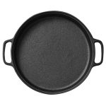 SOGA Cast Iron 35cm Frying Pan Skillet Coating Steak Sizzle Platter, Home & Living>Kitchen & Dining>Cookware>Griddles & Grill Pans, , , , ,  - NZ DEPOT 1