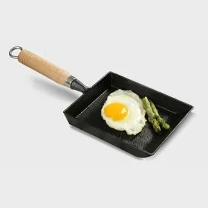 Buy SOGA Cast Iron Tamagoyaki Japanese Omelette Egg Frying Skillet Fry Pan Wooden Handle Online - Home & Living/Kitchen & Dining/Cookware/Frying Pans - 2 - NZ Depot Free Shipping