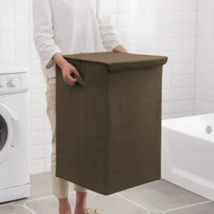 Buy SOGA Coffee Large Collapsible Laundry Hamper Storage Box Foldable Canvas Basket Home Organiser Decor Online - Furniture/Storage & Shelving/Home Storage - 2 - NZ Depot Free Shipping