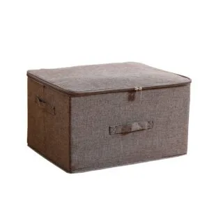 Buy SOGA Coffee Large Portable Double Zipper Storage Box Moisture Proof Clothes Basket Foldable Home Organiser Online - Furniture/Storage & Shelving/Home Storage - 1 - NZ Depot Free Shipping