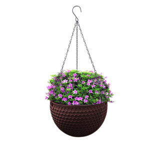 SOGA Coffee Medium Hanging Resin Flower Pot Self Watering Basket Planter Outdoor Garden Decor, Home & Living, Home Decor, Indoor Pots, Planters and Plant Stands, , ,  - NZ DEPOT 1