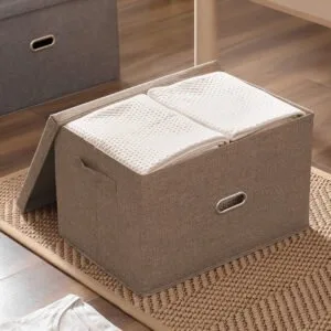 Buy SOGA Coffee Small Foldable Canvas Storage Box Cube Clothes Basket Organiser Home Decorative Box Online - Furniture/Storage & Shelving/Home Storage - 2 - NZ Depot Free Shipping
