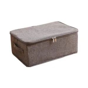Buy SOGA Coffee Small Portable Double Zipper Storage Box Moisture Proof Clothes Basket Foldable Home Organiser Online - Furniture/Storage & Shelving/Home Storage - 1 - NZ Depot Free Shipping