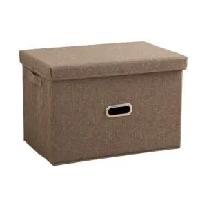 Buy SOGA Coffee Super Large Foldable Canvas Storage Box Cube Clothes Basket Organiser Home Decorative Box Online - Furniture/Storage & Shelving/Home Storage - 1 - NZ Depot Free Shipping