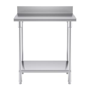 SOGA Commercial Catering Kitchen Stainless Steel Prep Work Bench Table with Back-splash 80*70*85cm, furniture, kitchen & dining room furniture, buffets, sideboards & kitchen islands, , ,  - NZ DEPOT 2