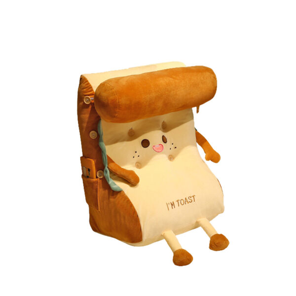 SOGA Cute Face Toast Bread Wedge Cushion Stuffed Plush Cartoon Back Support Pillow Home Decor, Furniture>Living Room Furniture>Occasional Chairs, , , , ,  - NZ DEPOT 1