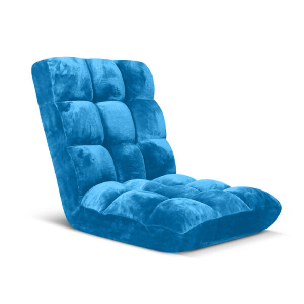 Soga Floor Recliner Folding Lounge Sofa Futon Couch Folding Chair Cushion Blue, Furniture, Living Room Furniture, Occasional Chairs, , ,  - Nz Depot 1