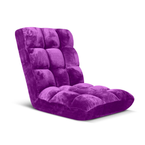 Soga Floor Recliner Folding Lounge Sofa Futon Couch Folding Chair Cushion Purple, Furniture, Living Room Furniture, Occasional Chairs, , ,  - Nz Depot 1