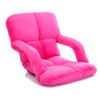 SOGA Foldable Lounge Cushion Adjustable Floor Lazy Recliner Chair with Armrest Pink, Furniture>Living Room Furniture>Occasional Chairs, , , , ,  - NZ DEPOT 1