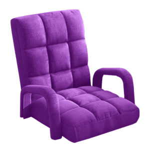 SOGA Foldable Lounge Cushion Adjustable Floor Lazy Recliner Chair with Armrest Purple, Furniture, Living Room Furniture, Occasional Chairs, , ,  - NZ DEPOT 1