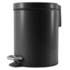 SOGA Foot Pedal Stainless Steel Rubbish Recycling Garbage Waste Trash Bin Round 12L Black, Home & Living>Kitchen & Dining>Kitchen Storage>Kitchen Bins, , , , ,  - NZ DEPOT 1