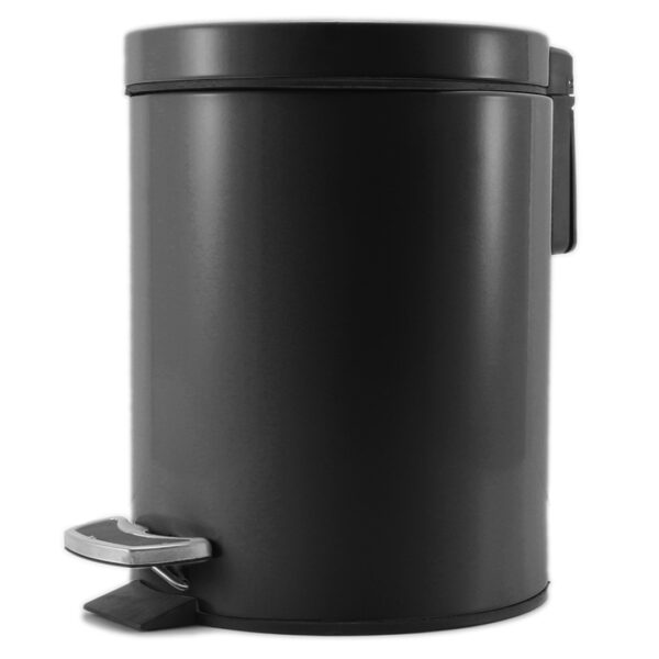 Soga Foot Pedal Stainless Steel Rubbish Recycling Garbage Waste Trash Bin Round 12L Black, Home &Amp; Living, Kitchen &Amp; Dining, Kitchen Storage, Kitchen Bins, ,  - Nz Depot 1