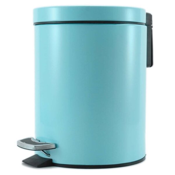 SOGA Foot Pedal Stainless Steel Rubbish Recycling Garbage Waste Trash Bin Round 7L Blue, Home & Living, Kitchen & Dining, Kitchen Storage, Kitchen Bins, ,  - NZ DEPOT 1