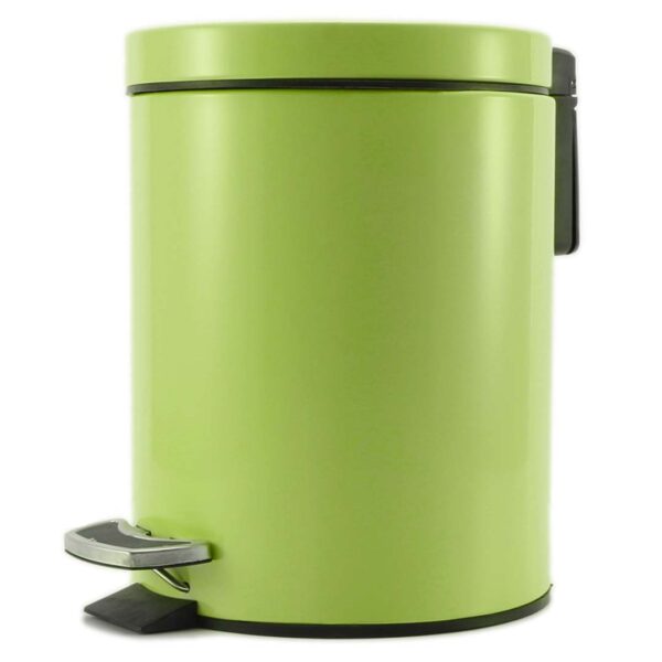 SOGA Foot Pedal Stainless Steel Rubbish Recycling Garbage Waste Trash Bin Round 7L Green, Home & Living, Kitchen & Dining, Kitchen Storage, Kitchen Bins, ,  - NZ DEPOT 1