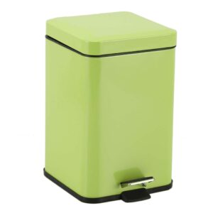 SOGA Foot Pedal Stainless Steel Rubbish Recycling Garbage Waste Trash Bin Square 12L Green, Home & Living, Kitchen & Dining, Kitchen Storage, Kitchen Bins, ,  - NZ DEPOT 1