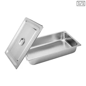 Buy SOGA Gastronorm GN Pan Full Size 1/1 GN Pan 10cm Deep Stainless Steel Tray With Lid Online - Home & Living/Kitchen & Dining/Bakeware/Baking Trays - 1 - NZ Depot Free Shipping