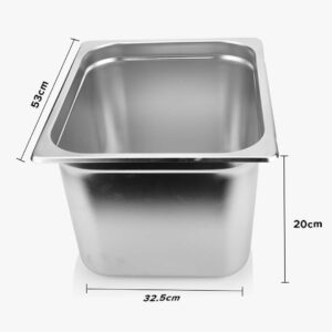 SOGA Gastronorm GN Pan Full Size 1/1 GN Pan 20cm Deep Stainless Steel Tray With Lid, Home & Living, Kitchen & Dining, Bakeware, Baking Trays, ,  - NZ DEPOT 2