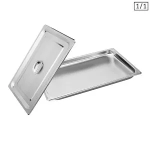 Buy SOGA Gastronorm GN Pan Full Size 1/1 GN Pan 2cm Deep Stainless Steel Tray With Lid Online - Home & Living/Kitchen & Dining/Bakeware/Baking Trays - 1 - NZ Depot Free Shipping
