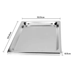 Buy SOGA Gastronorm GN Pan Full Size 1/1 GN Pan 6.5cm Deep Stainless Steel Tray With Lid Online - Home & Living/Kitchen & Dining/Bakeware/Baking Trays - 2 - NZ Depot Free Shipping