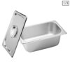 SOGA Gastronorm GN Pan Full Size 1/3 GN Pan 10cm Deep Stainless Steel Tray With Lid, Home & Living, Kitchen & Dining, Bakeware, Baking Trays, ,  - NZ DEPOT 1
