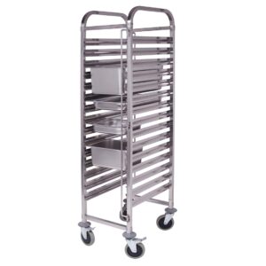 SOGA Gastronorm Trolley 15 Tier Stainless Steel Bakery Trolley Suits GN 1/1 Pans, Business & Industrial, Food Service, Food Service Carts, , ,  - NZ DEPOT 1