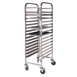 SOGA Gastronorm Trolley 16 Tier Stainless Steel Cake Bakery Trolley Suits 60*40cm Tray, Business & Industrial, Food Service, Food Service Carts, , ,  - NZ DEPOT 1