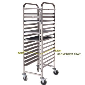 SOGA Gastronorm Trolley 16 Tier Stainless Steel with Aluminum Baking Pan Cooking Tray for Bakers, Kitchenware, Food Preperation, Food Prep, Cleaning & Organising, ,  - NZ DEPOT 2