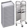 SOGA Gastronorm Trolley 16 Tier Stainless Steel with Aluminum Baking Pan Cooking Tray for Bakers, Kitchenware>Food Preperation>Food Prep>Cleaning & Organising, , , , , - NZ DEPOT 1