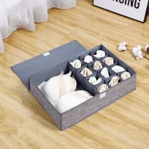 Buy SOGA Grey Flip Top Underwear Storage Box Foldable Wardrobe Partition Drawer Home Organiser Online - Furniture/Storage & Shelving/Home Storage - 2 - NZ Depot Free Shipping
