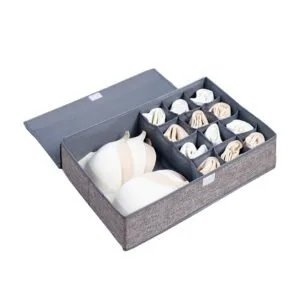 Buy SOGA Grey Flip Top Underwear Storage Box Foldable Wardrobe Partition Drawer Home Organiser Online - Furniture/Storage & Shelving/Home Storage - 1 - NZ Depot Free Shipping
