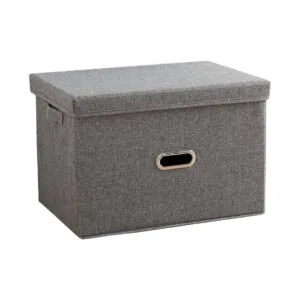 Buy SOGA Grey Large Foldable Canvas Storage Box Cube Clothes Basket Organiser Home Decorative Box Online - Furniture/Storage & Shelving/Home Storage - 1 - NZ Depot Free Shipping