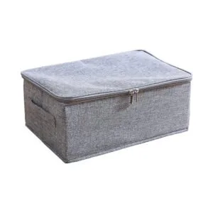 Buy SOGA Grey Small Portable Double Zipper Storage Box Moisture Proof Clothes Basket Foldable Home Organiser Online - Furniture/Storage & Shelving/Home Storage - 1 - NZ Depot Free Shipping