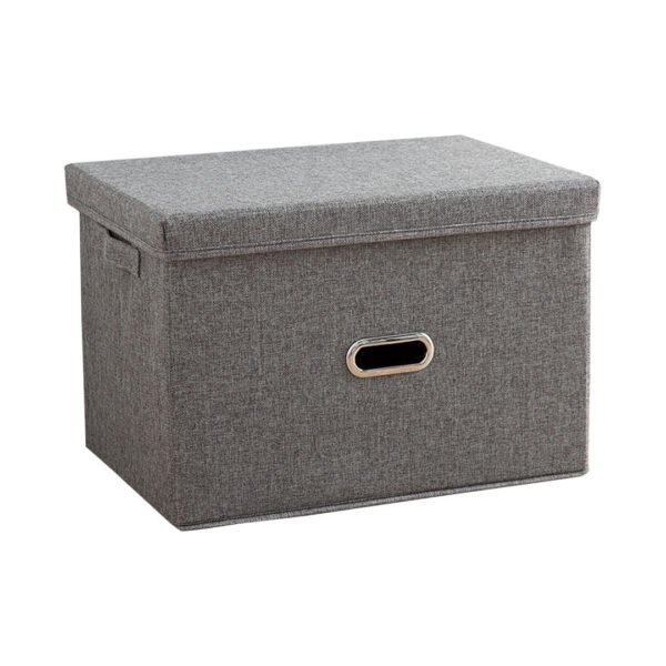 SOGA Grey Super Large Foldable Canvas Storage Box Cube Clothes Basket Organiser Home Decorative Box, Furniture, Storage & Shelving, Home Storage, , ,  - NZ DEPOT 1