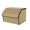 SOGA Leather Car Boot Collapsible Foldable Trunk Cargo Organizer Portable Storage Box Beige/Gold Stitch Medium, Garden, Tools & Hardware>Automotive Parts & Accessories>Accessories & Car Care>Interior Accessories, , , , ,  - NZ DEPOT 1