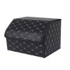 SOGA Leather Car Boot Collapsible Foldable Trunk Cargo Organizer Portable Storage Box Black/Gold Stitch Medium, Garden, Tools & Hardware>Automotive Parts & Accessories>Accessories & Car Care>Interior Accessories, , , , ,  - NZ DEPOT 1