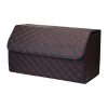 SOGA Leather Car Boot Collapsible Foldable Trunk Cargo Organizer Portable Storage Box Black/Red Stitch Large, Garden, Tools & Hardware>Automotive Parts & Accessories>Accessories & Car Care>Interior Accessories, , , , ,  - NZ DEPOT 1