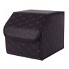 SOGA Leather Car Boot Collapsible Foldable Trunk Cargo Organizer Portable Storage Box Black/Red Stitch Small, Garden, Tools & Hardware>Automotive Parts & Accessories>Accessories & Car Care>Interior Accessories, , , , ,  - NZ DEPOT 1