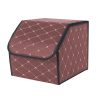 SOGA Leather Car Boot Collapsible Foldable Trunk Cargo Organizer Portable Storage Box Coffee/Gold Stitch Small, Garden, Tools & Hardware>Automotive Parts & Accessories>Accessories & Car Care>Interior Accessories, , , , ,  - NZ DEPOT 1