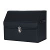 SOGA Leather Car Boot Collapsible Foldable Trunk Cargo Organizer Portable Storage Box With Lock Black Small, Garden, Tools & Hardware>Automotive Parts & Accessories>Accessories & Car Care>Interior Accessories, , , , ,  - NZ DEPOT 1