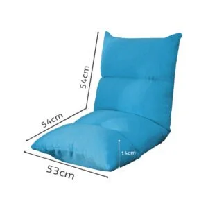 Buy SOGA Lounge Floor Recliner Adjustable Lazy Sofa Bed Folding Game Chair Blue Online - Furniture/Living Room Furniture/Occasional Chairs - 2 - NZ Depot Free Shipping